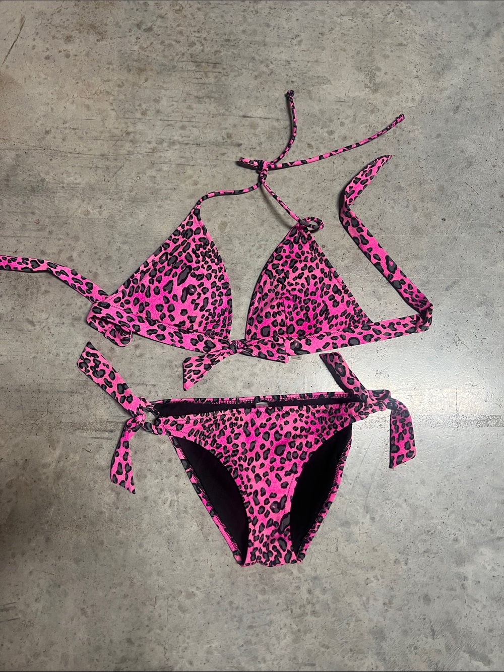 Victoria’s Secret Pink Leopard Print Two Piece Swim Set